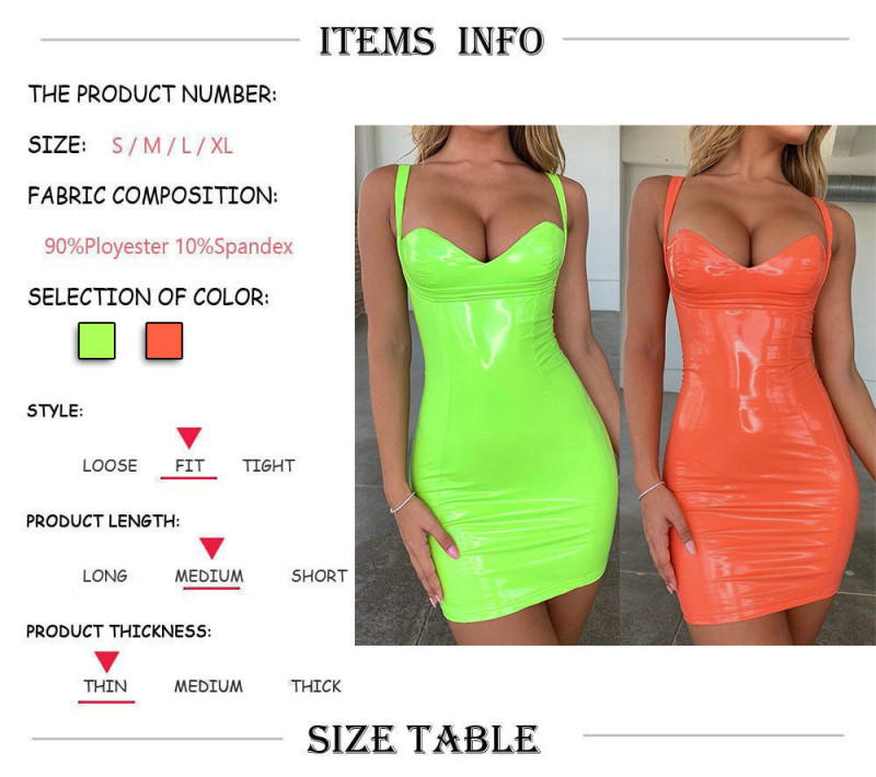 Sexy receptacle waistband buttock pure color fluorescent dress ZC3292