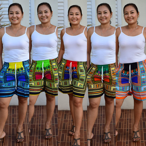 Sexy Bohemia Totem Casual Shorts Beach Pants Women VN8543
