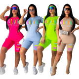 Hot Sell Letters Print Clothes Plus Size Bodycon Track Suits HM5249