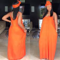 Cheap Pure Color Spaghetti Strap Loose Dress Without Kerchief ZH5035 Cheap Pure Color Spaghetti Strap Loose Dress Without Kerchief ZH5035