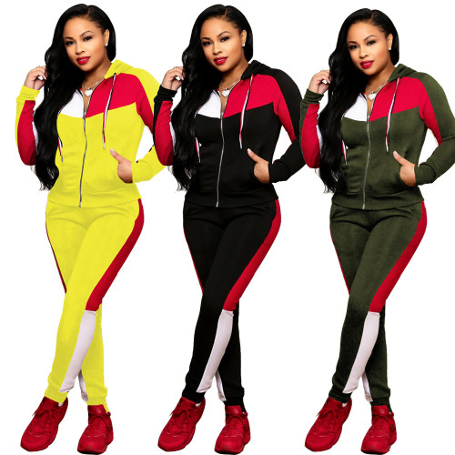 Hooded Coat Pencil Pants Running Suits For Ladies SN3491