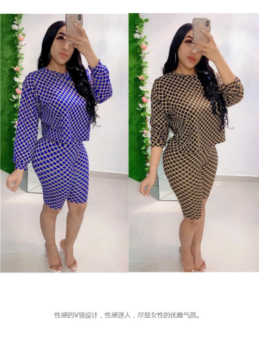 Long sleeve round neck shorts two-piece set TY1141