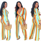 Leisure V Neck Woman Jumpsuit For Daily Wear R6154