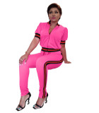 Pink Two Piece Sets Fashion Outfits W8160