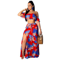Blossom printed large skirt suit ZSG0189