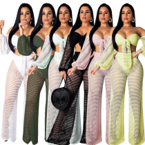 See Through Sexy Suits Strapless Top Wide Leg Pants SN3509 See Through Sexy Suits Strapless Top Wide Leg Pants SN3509
