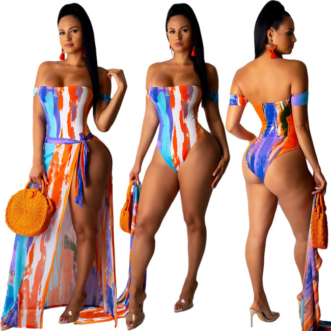 Ladies Two-Piece Sexy Fashion Printed Swimsuit YY5055