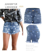 Burrowed fringed shorts YY668