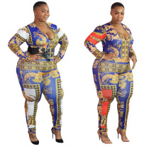 Sexy Floral Print Bodycon Jumpsuits YZ1681