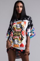 Unique Fashion Short Sleeve Mini Dress BS1009