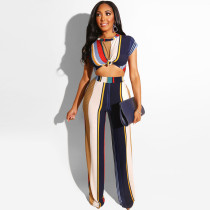 Tight-fitting T-shirt straight pants suit navel sexy two-piece set OSS19327 Tight-fitting T-shirt straight pants suit navel sexy two-piece set OSS19327