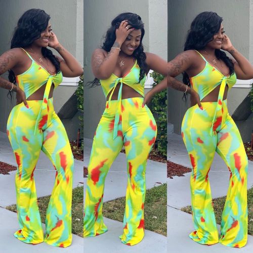 Featured printed jumpsuits SFYZ040