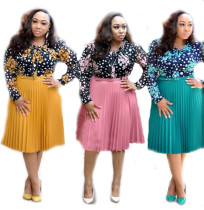 A pleated dress with waistband CFA310 A pleated dress with waistband CFA310