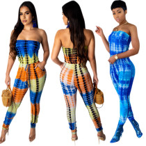 Colorful Print Strapless Bocycon Jumpsuits CM534