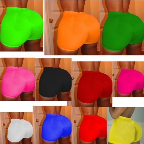 Sexy Solid Color Bodycon Yoga Shorts R6309