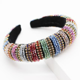 Baroque Colorful Hair Band Sponge Luxury Prom  Catwalk Hair Accessories JB122700004