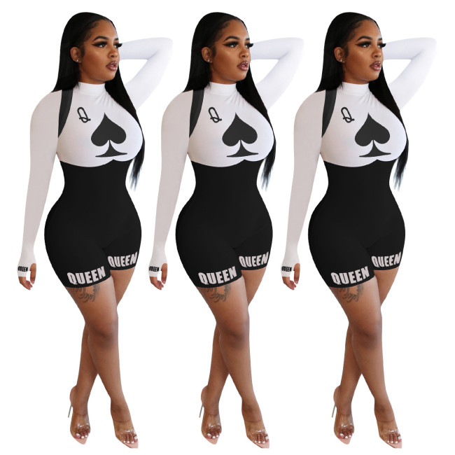 Spades Q sports casual long-sleeved jumpsuit NK165