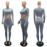 Women's personality line slim sports suit MR2053-2