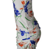 Sexy printed suspender dress nightclub clothes F198