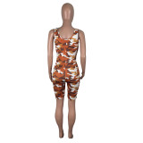 Fashion sexy camouflage slim fit overalls (including mask) ML7360