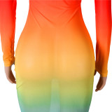 Sexy colorful net yarn dress nightclub clothes F166