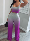 Sexy Womens gradient color sexy two-piece suit HG038
