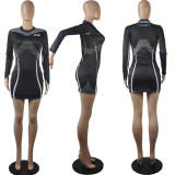 Women's wholesale long-sleeved tight casual sports dress LML156