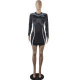 Women's wholesale long-sleeved tight casual sports dress LML156