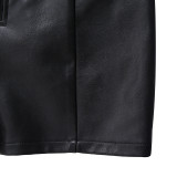 Women's casual waist hip-lifting PU leather overalls A20137R