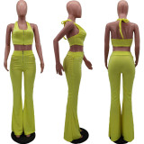 Two-piece fashion casual new vest and flared pants HHM6338