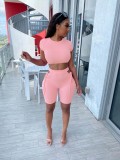 Sexy short-sleeved short-sleeved trousers two-piece nightclub suit KA7115