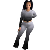 Womens sexy gradient big flared pants suit KSN8016