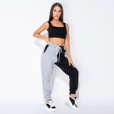 Ladies autumn sports jogging casual pants strappy leggings XZ3672