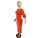Sexy slim dress lantern sleeve dress YMT6169