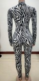 Slim fit zipper long sleeve one-piece nightclub clothes KA7118