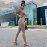 Sporty solid color stitching vest trousers women street parkour all-match pants suit FLY20279P
