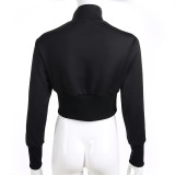 Fashion Slim Stand Collar Embroidered Short Long Sleeve Casual Jacket Sports Jacket HC2956M08