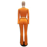 Fall new Womens personality line wide-leg sports suit MR2064