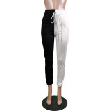 Fashion sexy casual color matching solid color casual pants WY6699