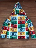 Color dollar bill printing and dyeing bread hooded down jacket cotton jacket QZ4553