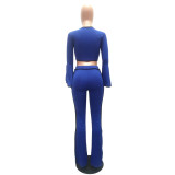 Fall new Womens personality line wide-leg sports suit MR2064
