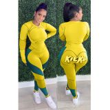 Beautiful Womens fashion casual sports suit two-piece printed letters TH3461