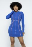 Womens fashion casual solid color sports dress OMM1169