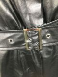 Fashion casual zipper belt PU leather jumpsuit BS1229