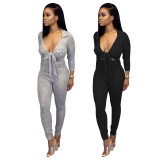 Fashion casual tie autumn and winter jumpsuit BS1228