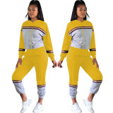 Fashion stitching autumn and winter sports suit OEP6216