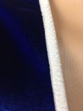 Zipper stitching U-shaped neckline fleece dress sexy Womens clothing LM8195