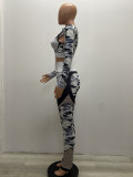 Printed fashion yoga suit YS421