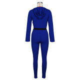 Fashion yoga suit contrast color tight two-piece sports suit ZSC0319