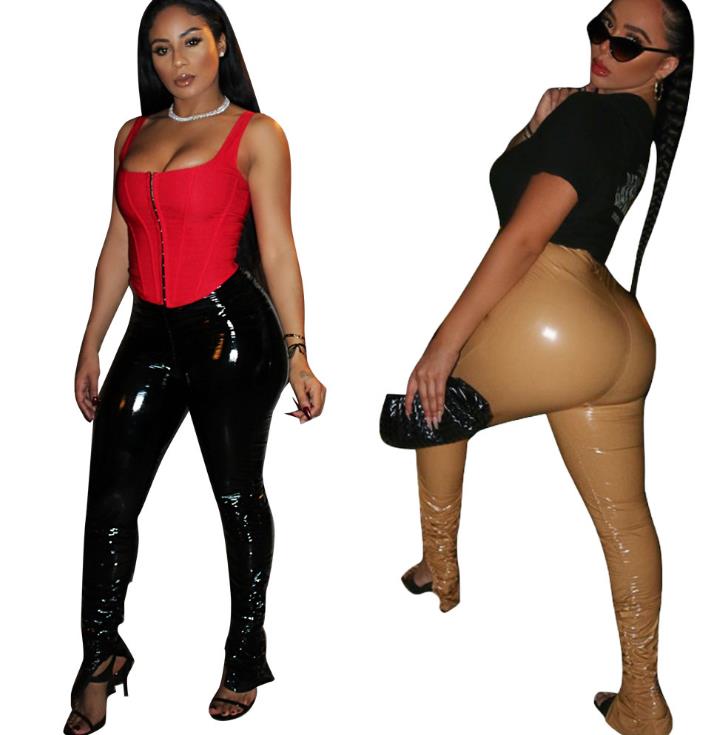 leather pants with side slits